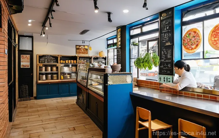 기생충 실제 촬영 장소 - **A vibrant and authentic interior shot of "Sky Pizza" in Noryangjin, Seoul.** The small, family-run...